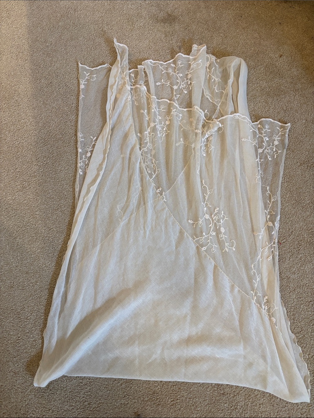 Sheer Floral Scarf